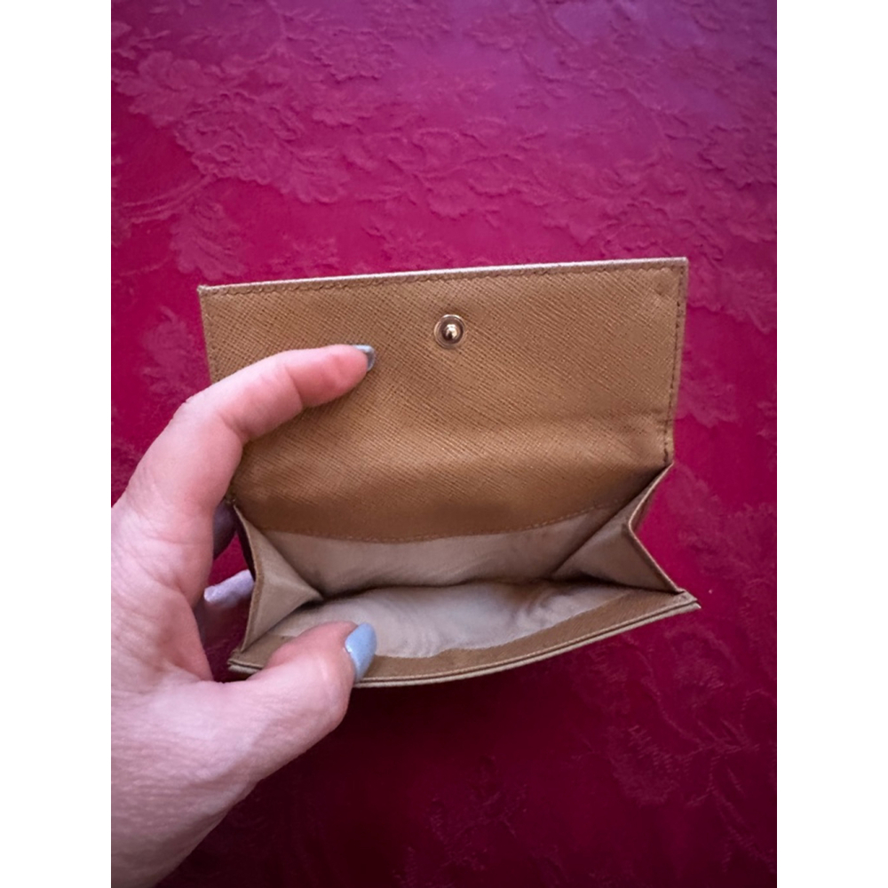 Prada Beige Nylon & Leather Compact Snap Wallet - Picture 12 of 14